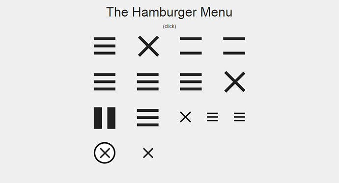 hamburger icons